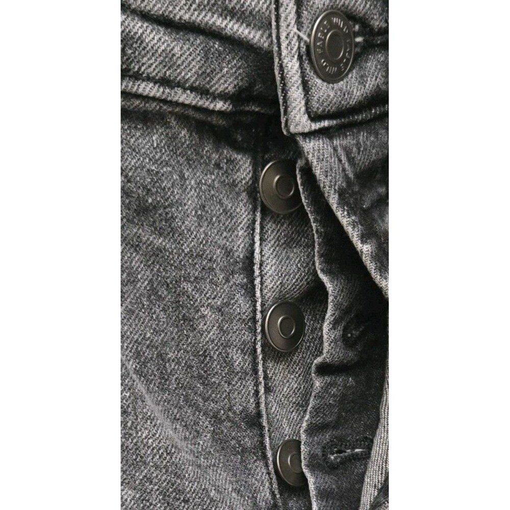 Women's Super-High Rise Straight Jeans Wild Fable Black Wash 17 Button-Fly - Picture 2 of 5